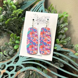 Colorful Floral Earrings by Mended & Co.